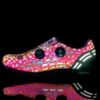 Bicycle shoes, cycling shoes, color-changing triathlon special A racing road bike lock shoes, dynamic bicycle mountain bike