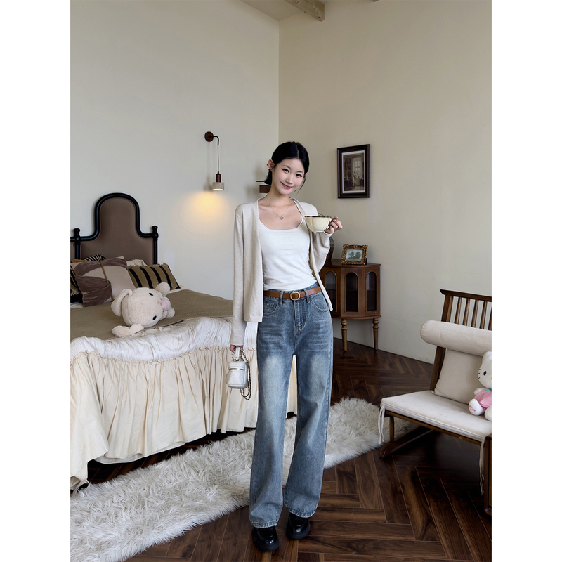 Ysyoushang American High Street Washed Jeans for Women 2026 New Autumn Loose Drape Long Pants Ysyoushang American High Street Washed Jeans for Women 2026 New Autumn Loose Drape Long Pants
