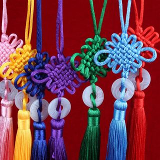 小中国结仿玉片流苏穗子六盘中国风送老外中国结小号挂件客厅装饰