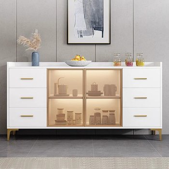 Sideboard modern simple wall cupboard storage cabinet living room light luxury storage cabinet microwave oven tea cabinet wine cabinet