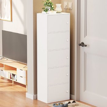 Narrow shoe cabinet household doorway outer high vertical shoe rack small apartment new storage cabinet simple storage tool saves space