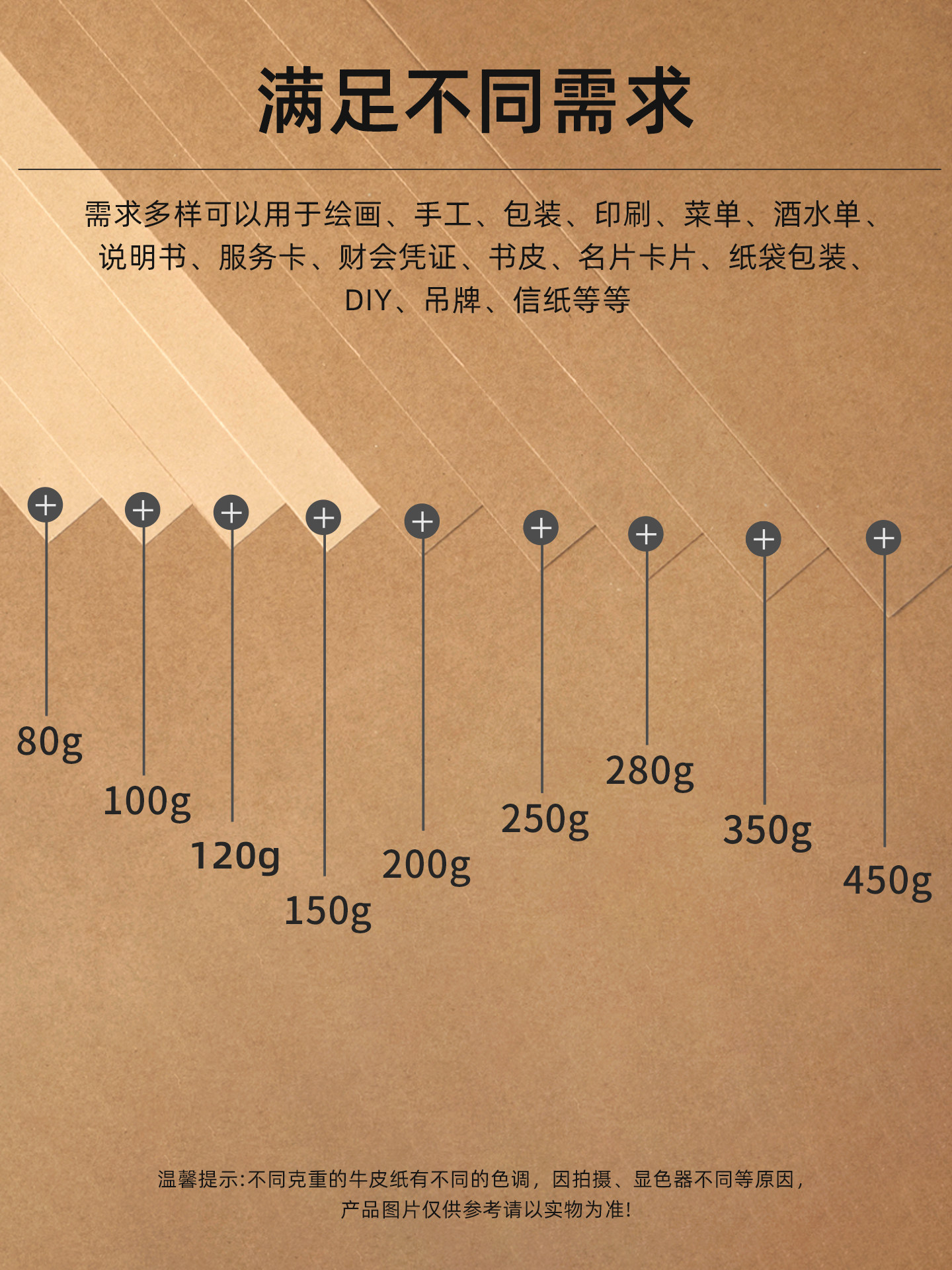 Meixing Whole Roll Kraft Paper Long Roll Packaging Large Sheet for Book Binding, Document Cover, Voucher, Office Printing Paper, Clothing Pattern Making, Book Cover Paper, Roll Poster, Wall Sticker, Thick Cardboard Roll, Kindergarten Environment Creation