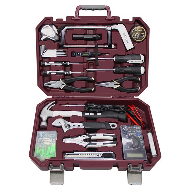 Reed Home Toolbox Set Electrician Hardware Repair Combination Multifunctional Home Daily Repair 84-Piece Set