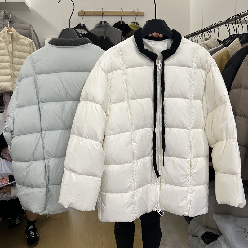 Korean Style 2025 Winter New Fashion Loose Casual Round Neck Tie Thickened Warm 90% down Jacket for Women Korean Style 2025 Winter New Fashion Loose Casual Round Neck Tie Thickened Warm 90% down Jacket for Women