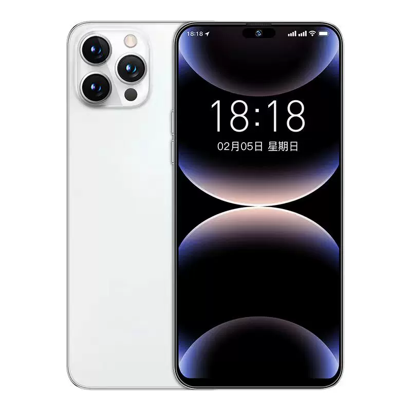 Смартфон i16, 5G, 6,8-дюймовый экран, 16 ГБ оперативной + 1024 ГБ памяти (Android)