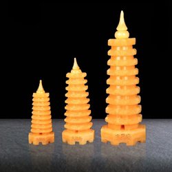 베이지 Yu Wenchang 타워 장식 홈 오피스 선물 선물 Topaz Ornament