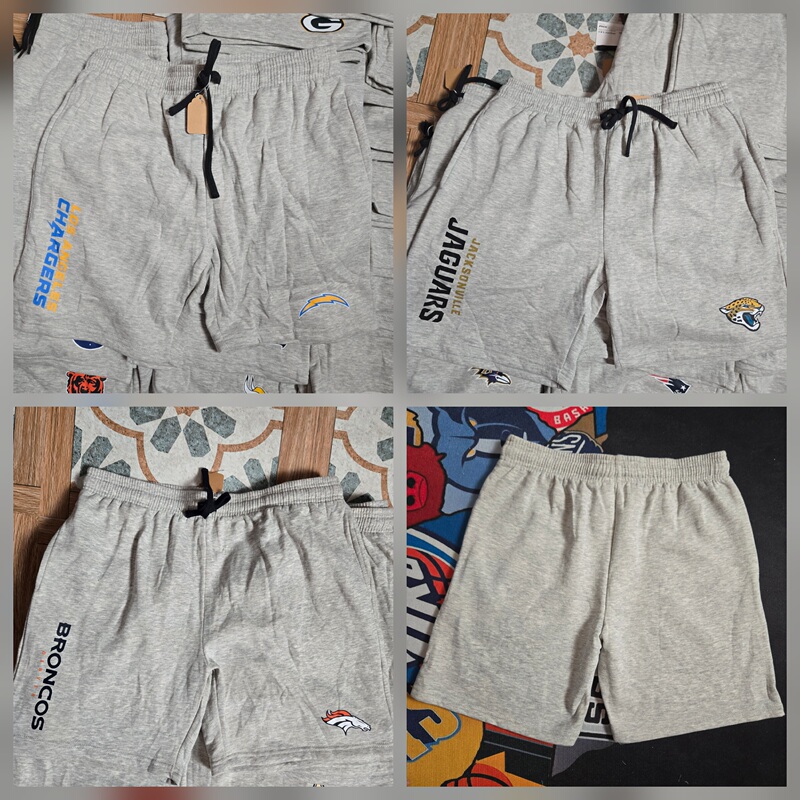 American Football Team Retro Autumn and Winter Thin Fleece Casual Shorts (Jaguar, Mustang, Lightning, Clean Edition)