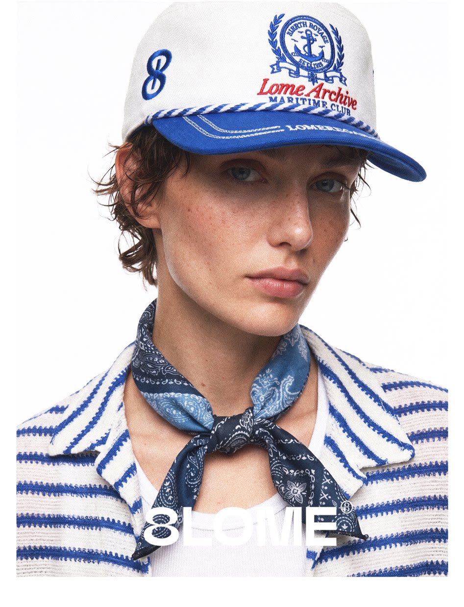 8LOME Cotton Embroidered Flat-Top Baseball Cap