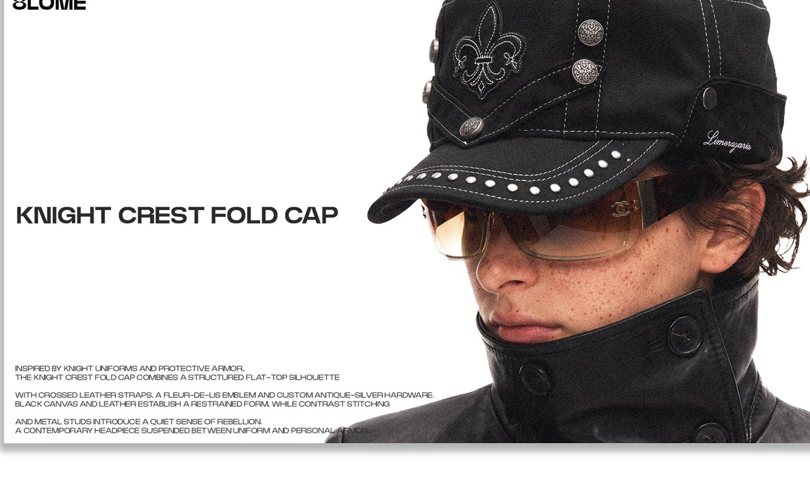 8LOME Leather Embroidered Flat Top Baseball Cap