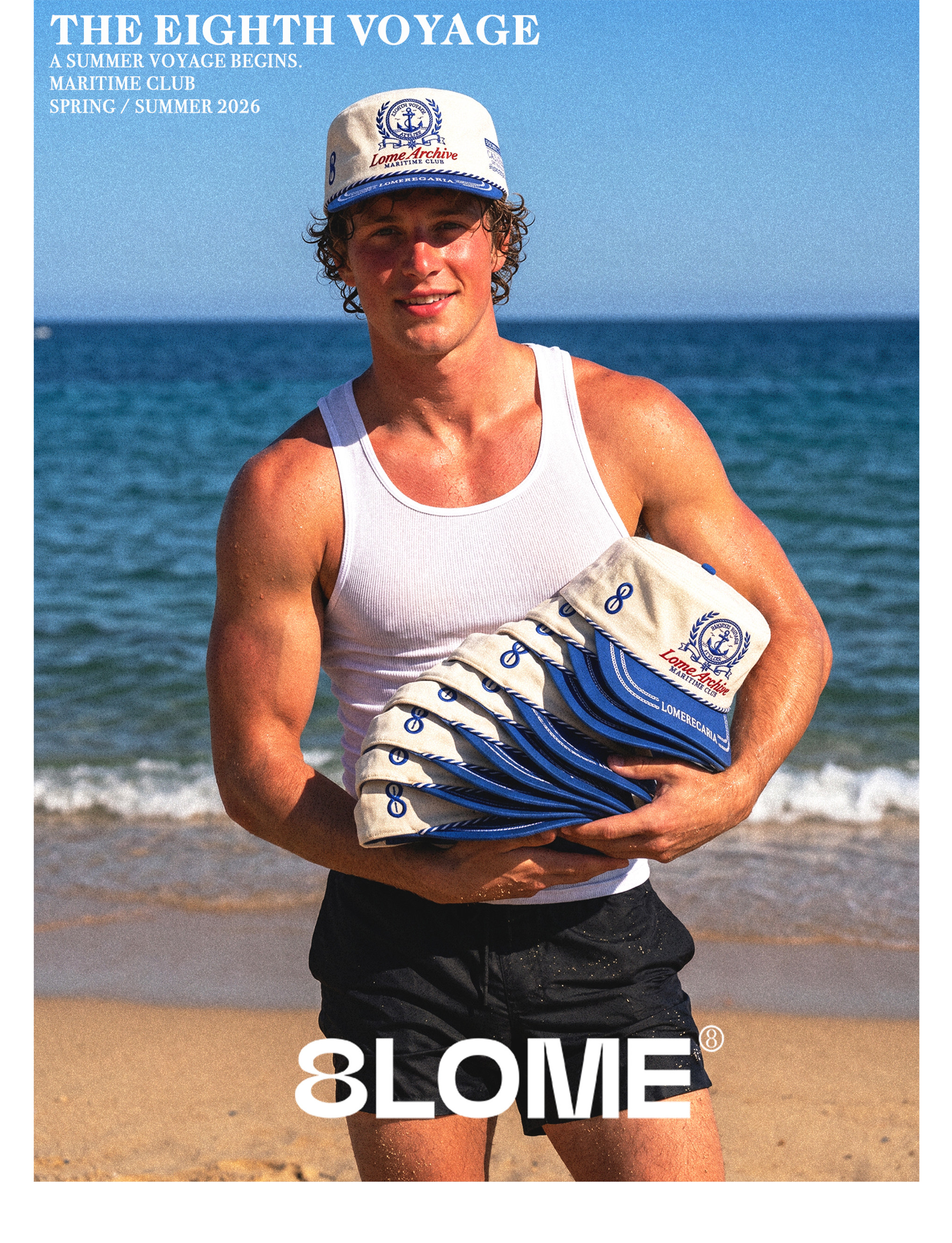 8LOME Cotton Embroidered Flat-Top Baseball Cap