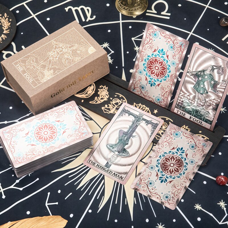 正版塔罗牌普及韦特经典PVC典藏烫金牌新手初学者推荐78张入门牌：占卜