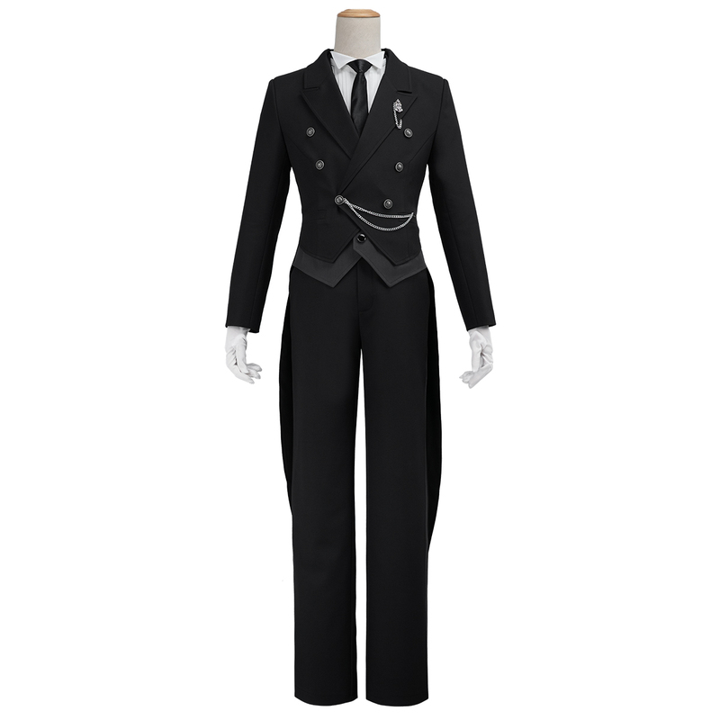 Spirit Patrol Three Lives Black Butler Sebastian Tailcoat Cosplay Costume Spirit Patrol Three Lives Black Butler Sebastian Tailcoat Cosplay Costume