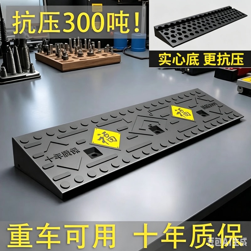 Solid Step Curb Ramp Car Climbing Mat Threshold Ramp Load-Bearing Anti-Pressure Mat Triangular Mat Road Slope Mat