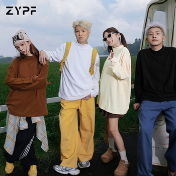 Just ordinary german velvet half turtle neck long sleeve t-shirt