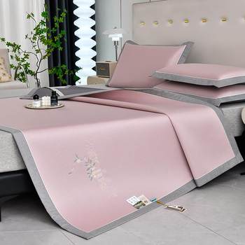 Custom-made rattan mat ice silk mat three-piece set summer sheet 20 can be 5212212125 new model machine washable and soft