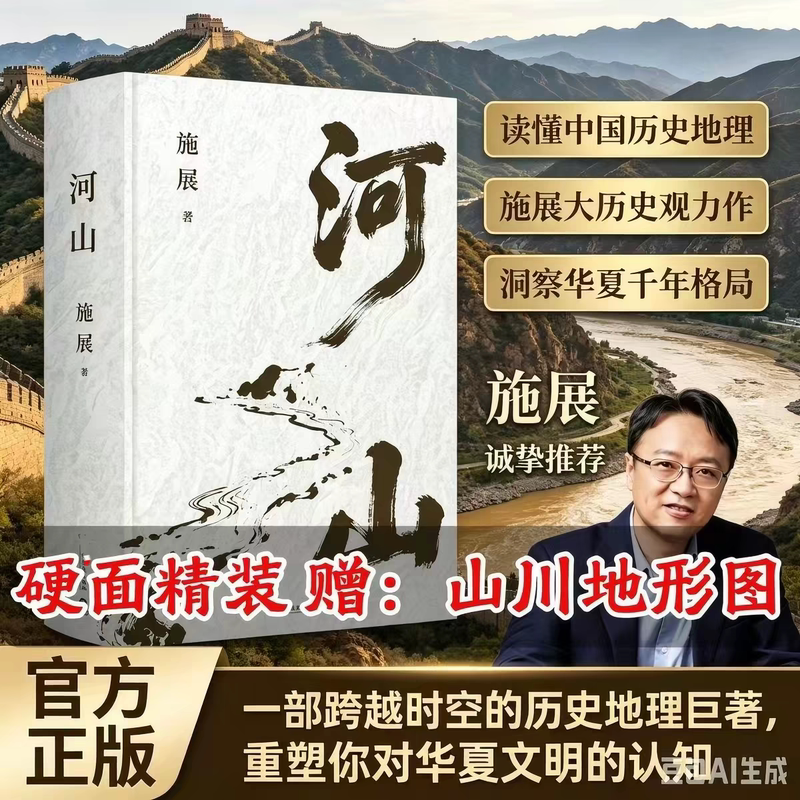 【Authentic Hardcover Edition with Bonus Foldout+Map】New Work by He Shan: Outline of Chinese History - a Geographical Perspective on the Evolution of Multiple Civilizations, General Knowledge Reader on Chinese History, a Comprehensive History of China, Historical Insights