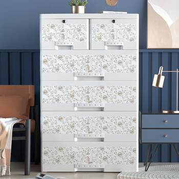Thickened children's wardrobe storage cabinet drawer baby storage cabinet home plastic newborn clothes tidy cabinet