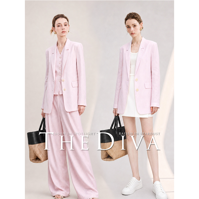 The Diva Classic Old Money Hemp Minimalist Commuter Suit/Vest/Pants Linen Summer