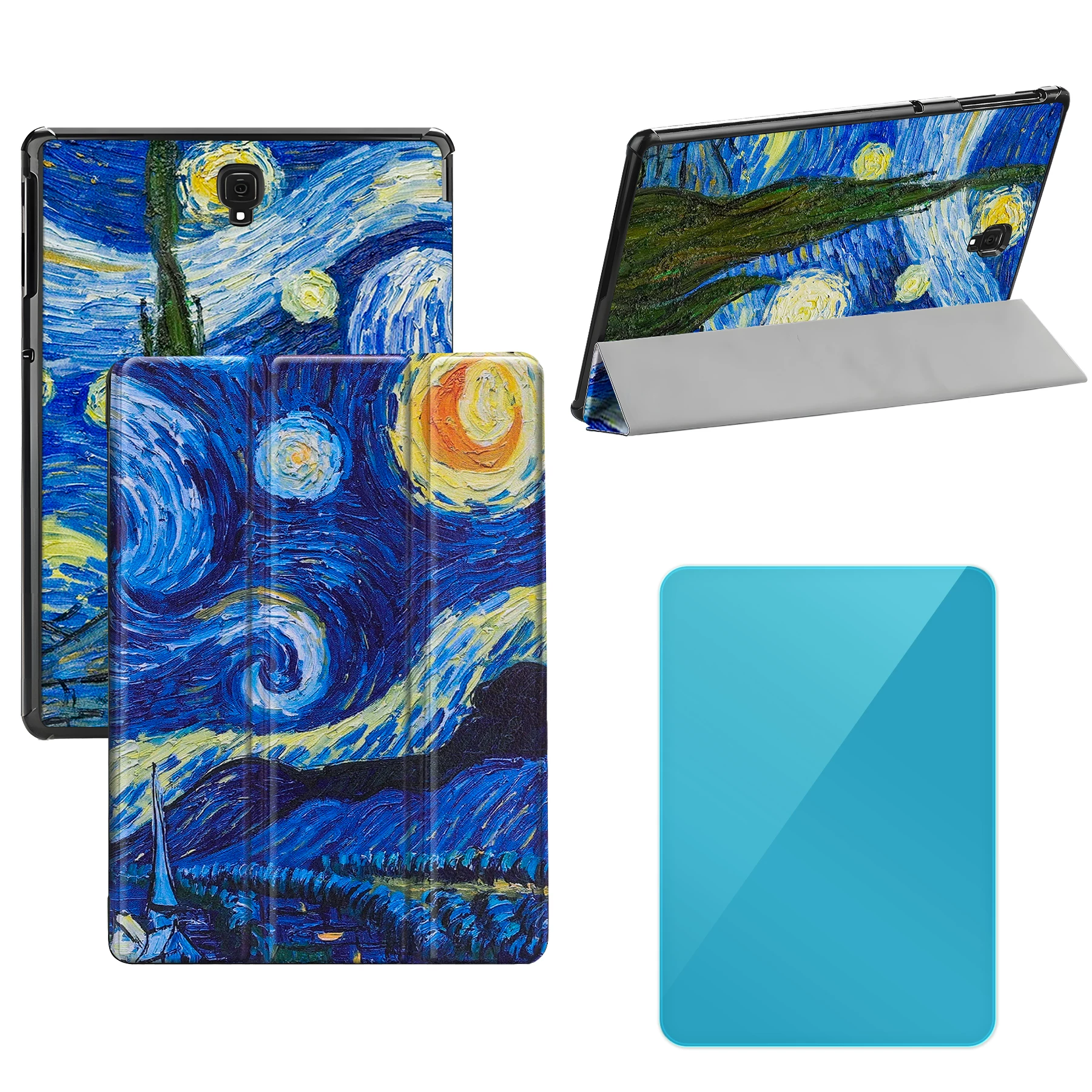Защитный чехол для планшета Samsung Galaxy Tab S4 10.5 дюймов, кожаный чехол, SM-T835, умный сонный режим, SM-T837, трехслойный, все включено, против падения