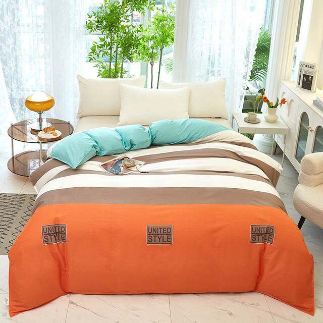 Straight pure printing quilt cover bed sheets multi-cotton specifications small fresh floral cotton water washing quilt cover single flower