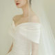 새틴 웨딩 드레스 2025 New Style Bride One-Shoulder Palace 스타일 프랑스 대기 단순 요정 스타일 홈 베일