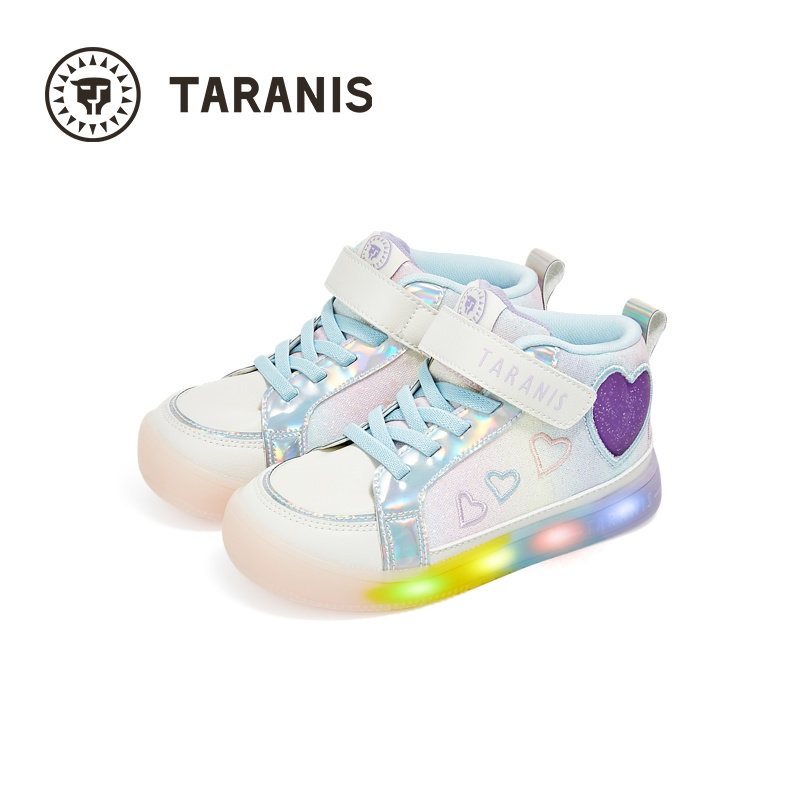 秋季新款女童运动鞋儿童闪灯鞋发光鞋