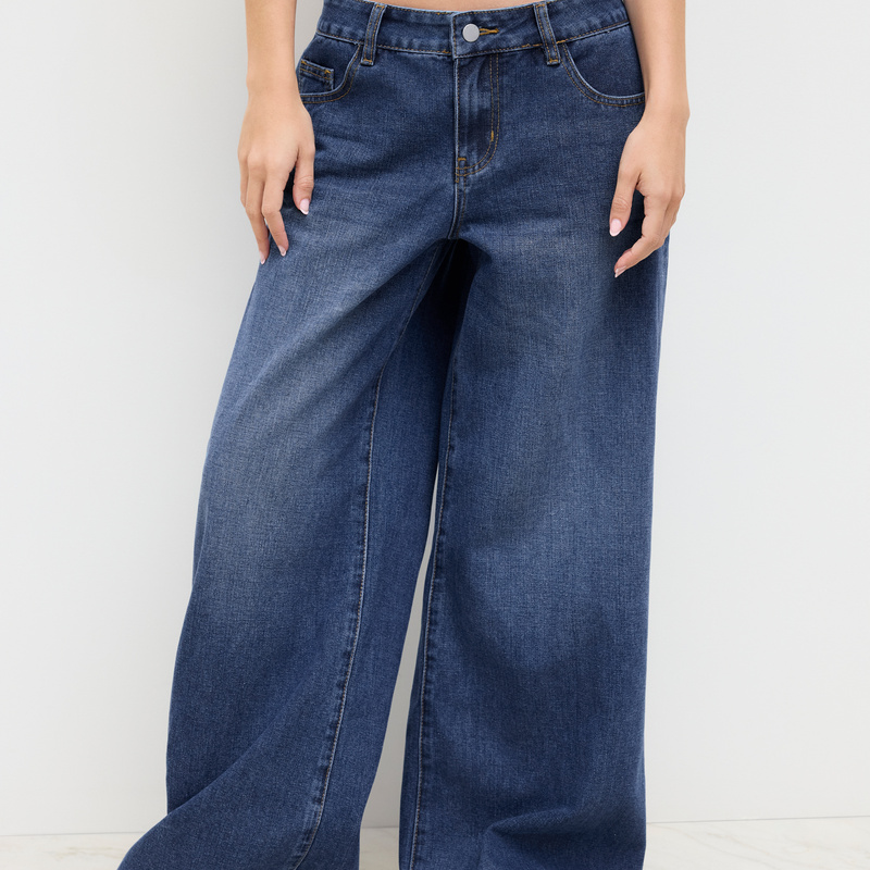 Cider Retro Denim Low-Waisted Slightly Flared Loose Casual Straight-Leg Jeans 114518395 Cider Retro Denim Low-Waisted Slightly Flared Loose Casual Straight-Leg Jeans 114518395