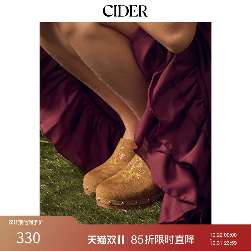Cider2026 Autumn New Product Faux Suede Buckle Studded Mule High Heels 115721426 Cider2026 Autumn New Product Faux Suede Buckle Studded Mule High Heels 115721426