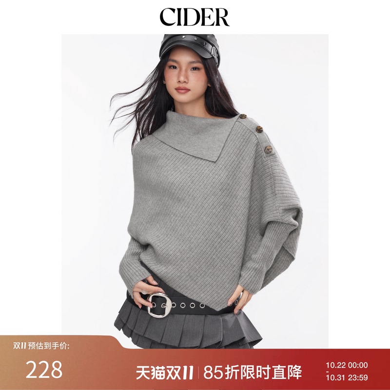 Ciderchic Style Knitted Sweater Autumn and Winter New Style Shawl-Style Long-Sleeved Knitted Top 114882417 Ciderchic Style Knitted Sweater Autumn and Winter New Style Shawl-Style Long-Sleeved Knitted Top 114882417