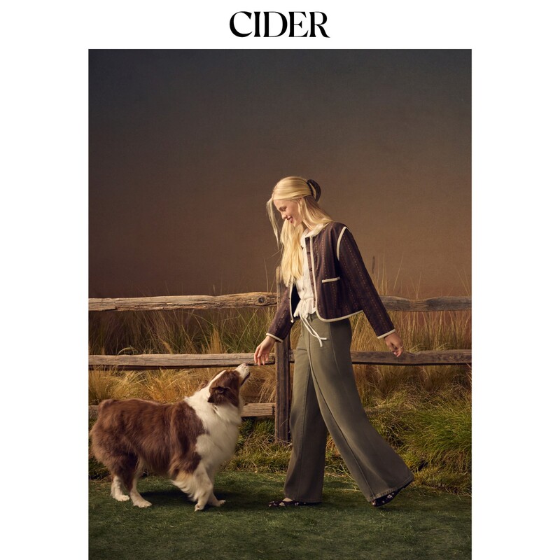 Cider2026 New Autumn Product Aztec Jacquard Contrast Trim Cotton Blend Loose Jacket 115596110 Cider2026 New Autumn Product Aztec Jacquard Contrast Trim Cotton Blend Loose Jacket 115596110