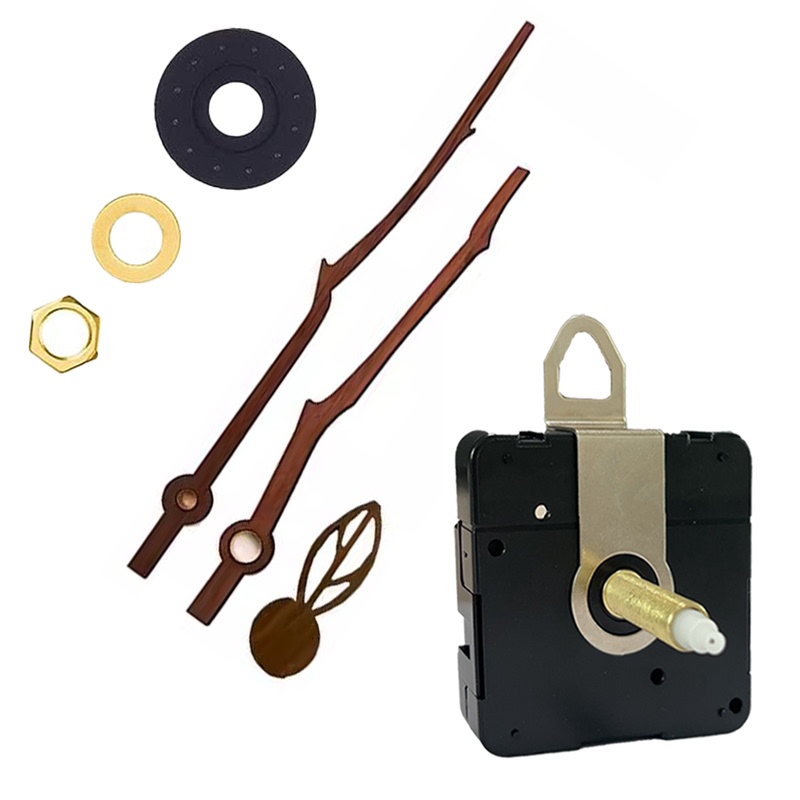 Ultra-Long Axis Silent Movement DIY Popular Wall Clock Accessories Walnut Wood Hands Knitted Clock Quartz Clock Movement Creative