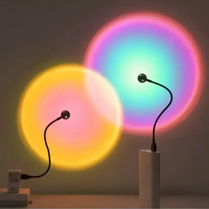 Dormitory Bed Ambient Light, Bedroom Led Desk Lamp, Sunset Light, USB Night Light, Mood Lighting, Romantic Sunset