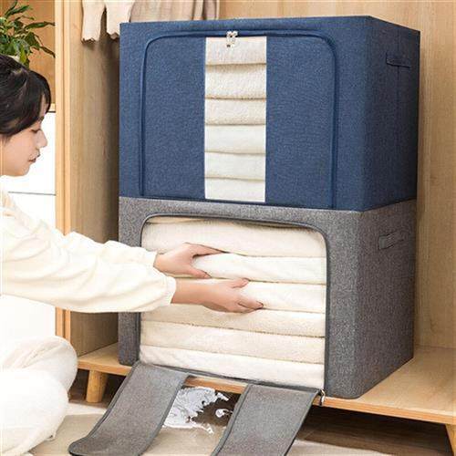 Lu Xiao Clothing Storage Box Household Cotton and Line Wardrobe Artifact Folding Clothing Organizing Box Fabric Large Capacity Storage Storage