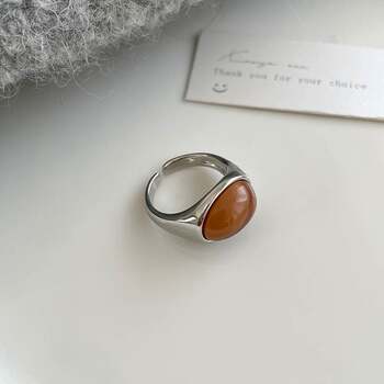 Autumn and winter retro stone open ring women's fashion personalized ring light luxury temperament versatile index finger ring