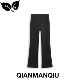 浅曼秋QIANMANQIU 百搭时尚小黑裤 QMQ1019Y019