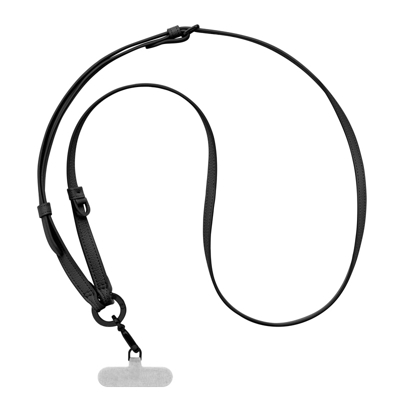 Adjustable Leather Strap Crossbody Strap Anti-Loss Long Version Leather Lanyard