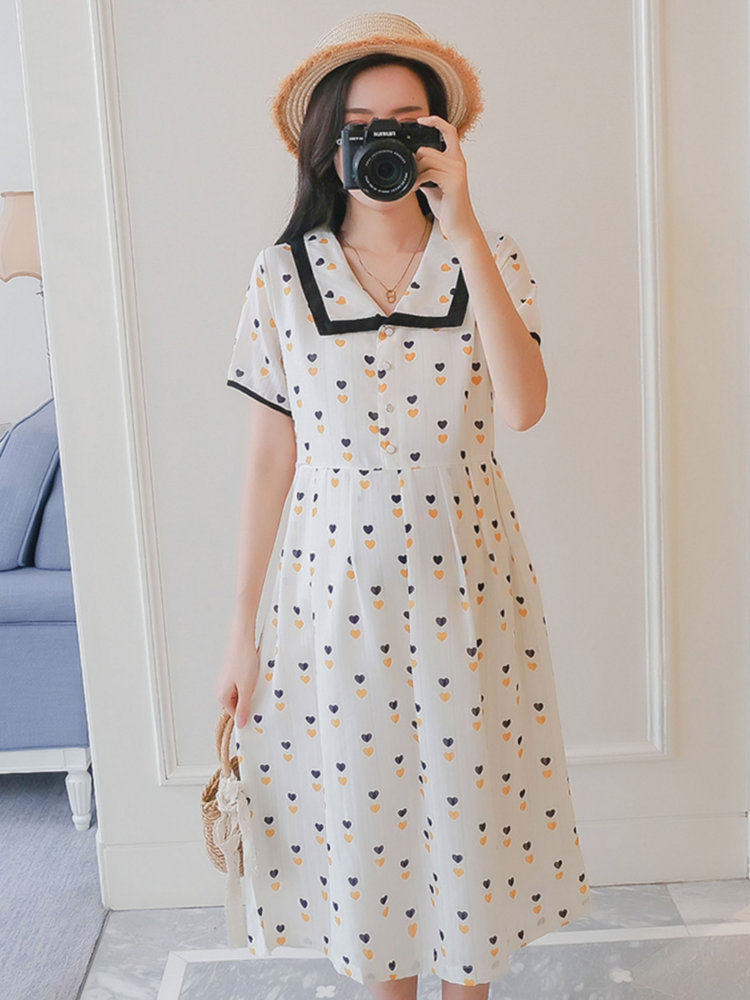 Pregnant women dress summer new fashion small fresh breastfeeding skirt tide mother temperament age age pregnant women summer skirt