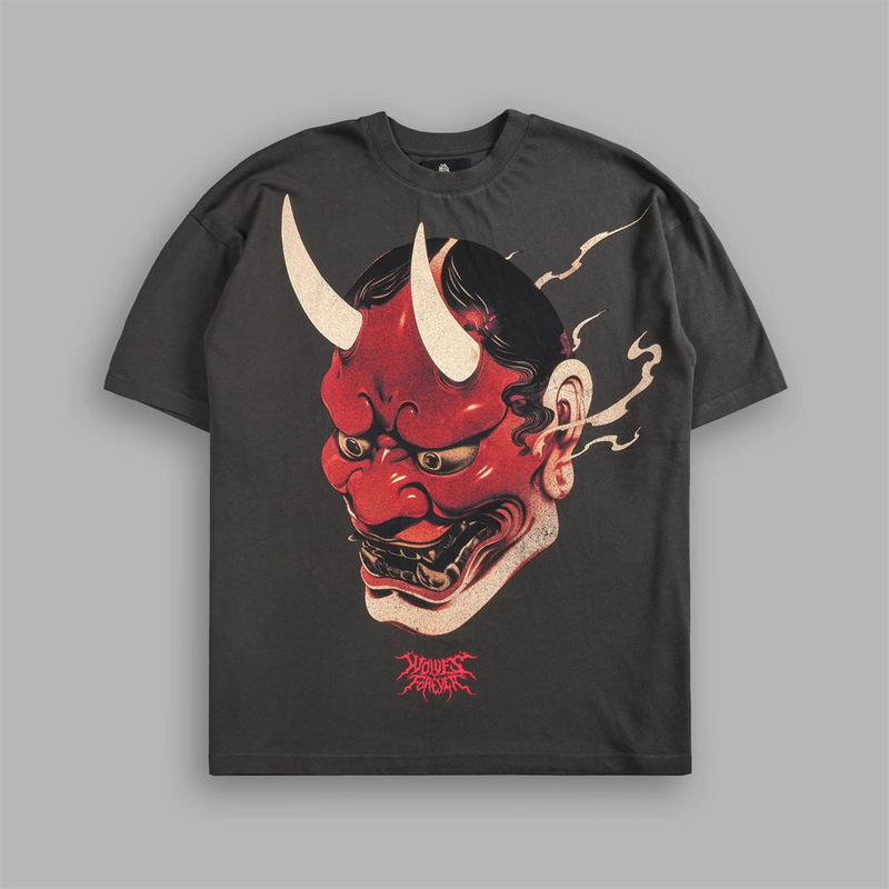 Darcsport Wolf Head New Short-Sleeve Unisex American Style Sports Fitness Casual Loose Printed Crew Neck Cotton T-Shirt
