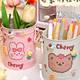 American iron pen holder student desktop iron barrel female office capacity cute pencil storage box