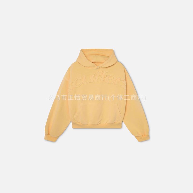 European and American Cross-Border Trendy Hooded Shirt 2025 New Autumn and Winter Loose, Fashionable, Comfortable Solid Color Street Letter Sweatshirt European and American Cross-Border Trendy Hooded Shirt 2025 New Autumn and Winter Loose, Fashionable, Comfortable Solid Color Street Letter Sweatshirt