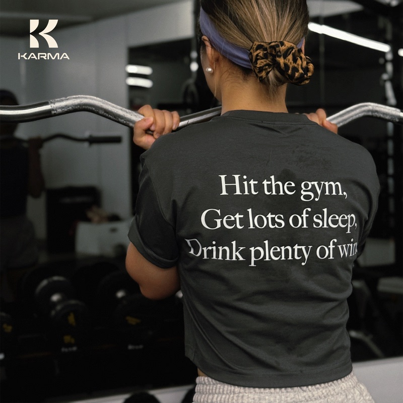 Fitness Drunkard American Hot Girl Style Short Cool Sports T-Shirt Slim Fit Waist-Revealing Fitness Short Sleeve