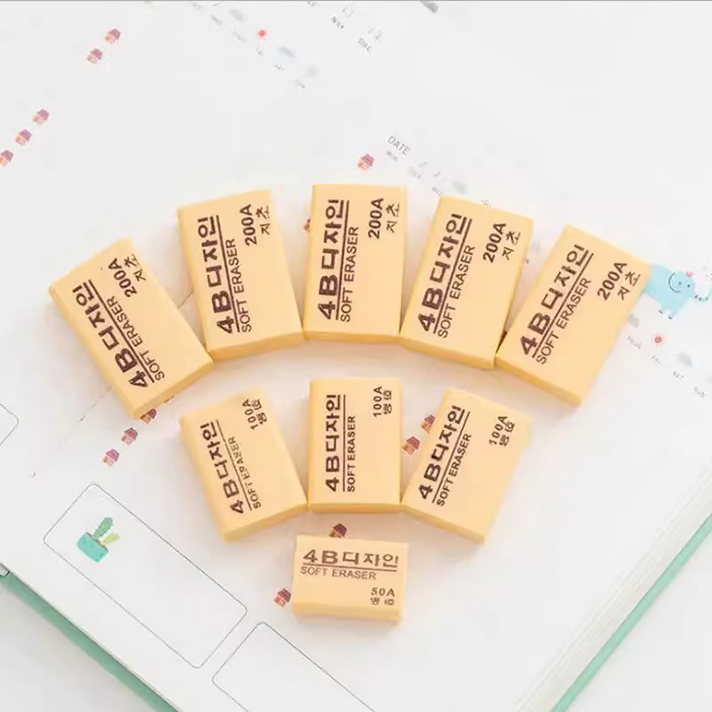 Elementary School Students' 4B Eraser Leaves No Marks and Has Little Debris, Erases Cleanly Like a Magic Eraser, Exam-Specific Children's 2B Eraser