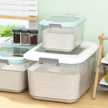 Household rice bucket 5 catties thickened 25 catties moisture-proof insect-proof sealed storage box 15 catties rice storage box rice jar flour