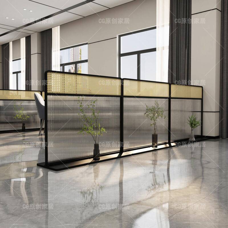 Modern Minimalist Glass Partition Fence for Dining, Office, Hotel, Restaurant, Temporary Wall, Partition Panel, Mobile Low Screen Modern Minimalist Glass Partition Fence for Dining, Office, Hotel, Restaurant, Temporary Wall, Partition Panel, Mobile Low Screen