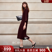 BCBG spring and summer acetate blended dress, loose dress with lantern sleeves