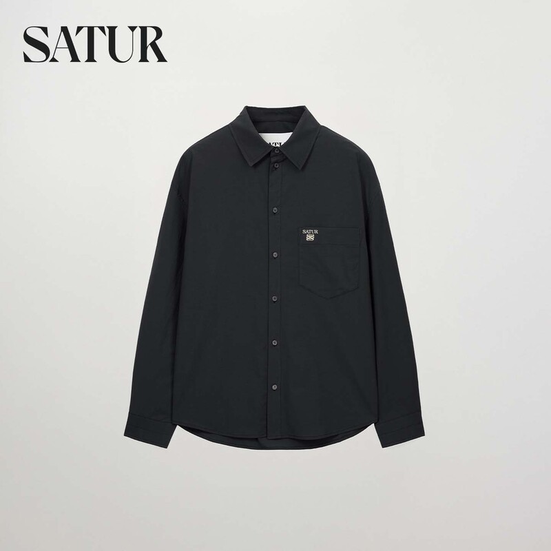 [Celebrity Style] Satur 2026 Unisex Solid Color Thin Bubble Gauze Long Sleeve Shirt