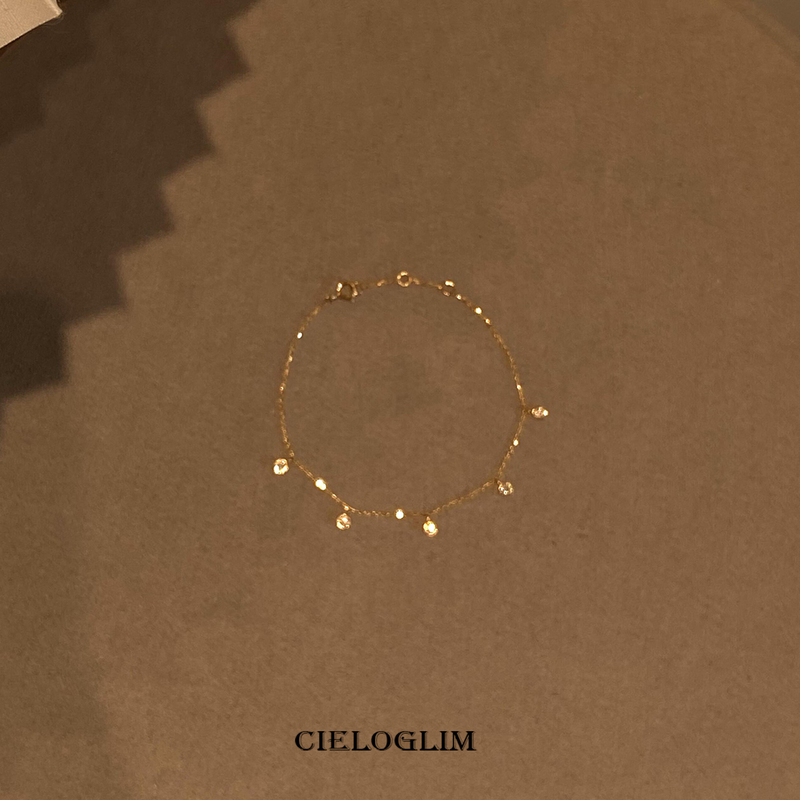 Cieloglim Gold Bubble Tassel S925 Sterling Silver Bracelet Accessible Luxury, Exquisite and Simple, Small and Compact Hand Jewelry Accessories Cieloglim Gold Bubble Tassel S925 Sterling Silver Bracelet Accessible Luxury, Exquisite and Simple, Small and Compact Hand Jewelry Accessories