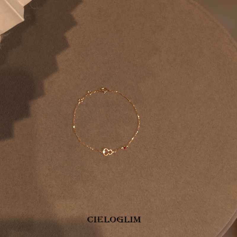 Cieloglim Gold Full Diamond Gourd S925 Silver Bracelet for Women, Accessible Luxury and Exquisite Feel, 2026 New Style Hand Jewelry Gift