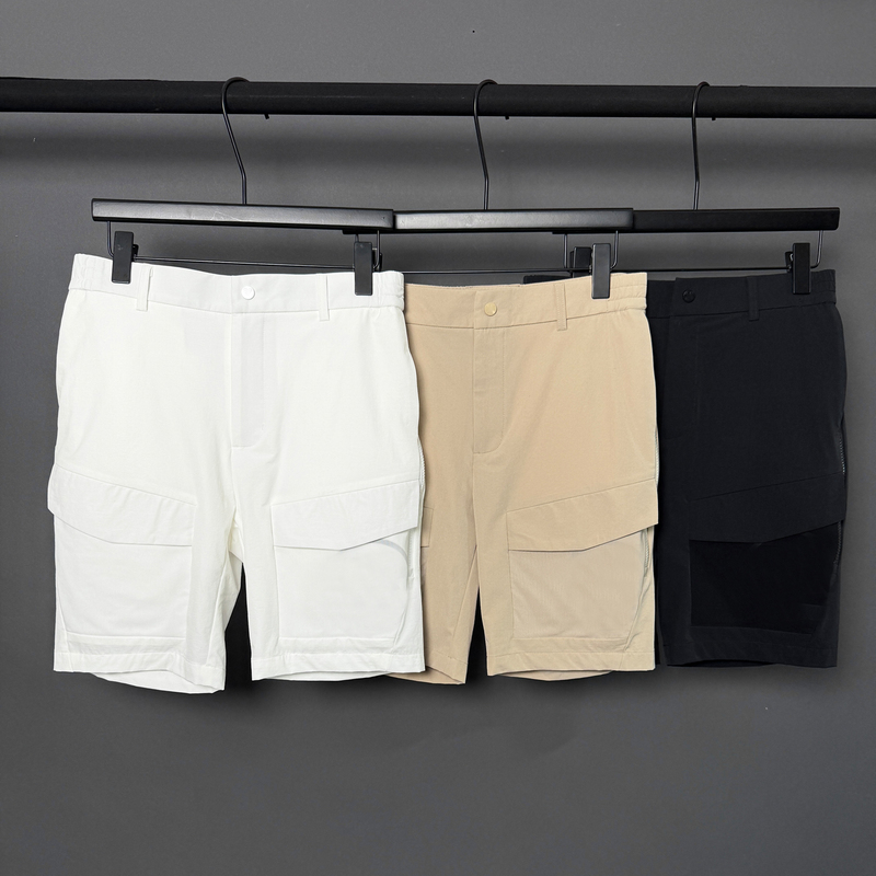 Korean Style Trendy Men's Golf Workwear Shorts, Summer Elastic Quick-Dry Straight-Leg Versatile Solid Color Shorts Korean Style Trendy Men's Golf Workwear Shorts, Summer Elastic Quick-Dry Straight-Leg Versatile Solid Color Shorts