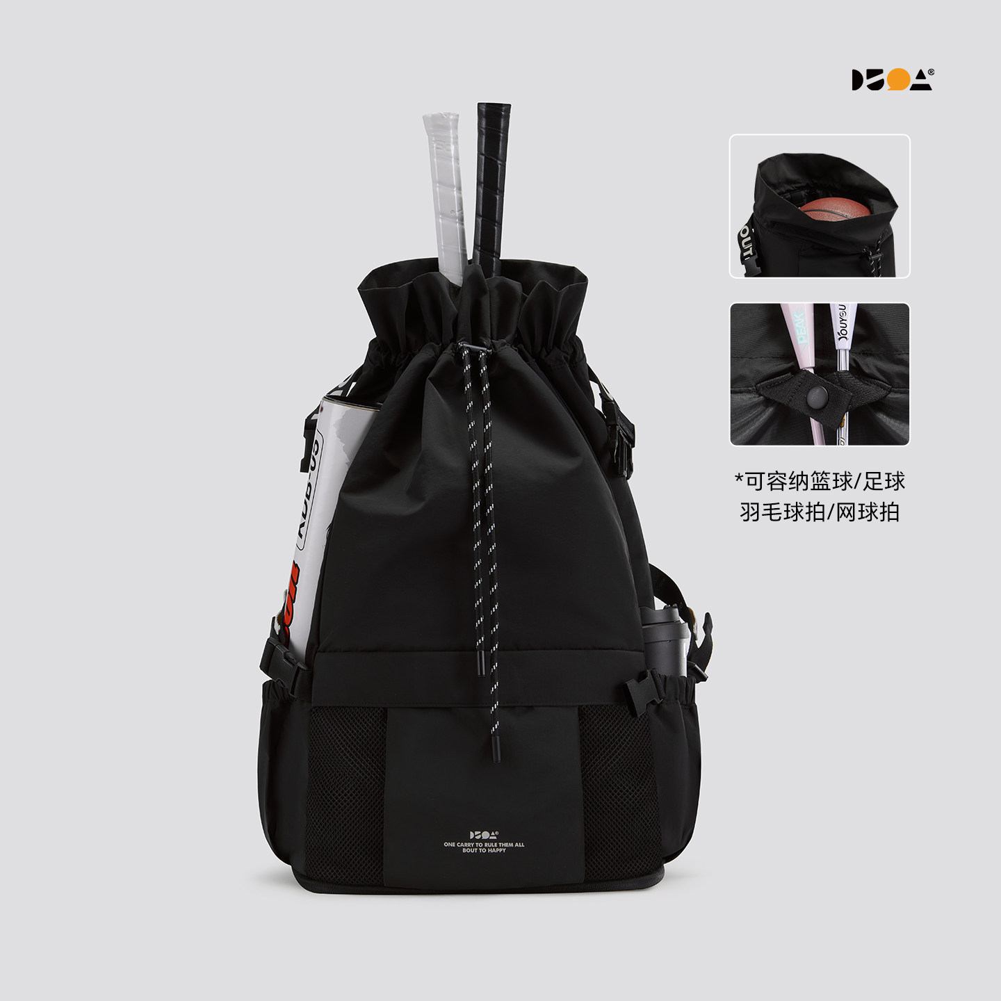 Lingwu Jiu'er Large Capacity Fitness Sports Travel Daily Backpack Badminton Tennis Basketball Football Bag Schoolbag - Thumbnail 2